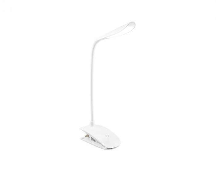 Colorway LED Table Lamp Flexible & Clip with built-in battery - Hvid klemspot