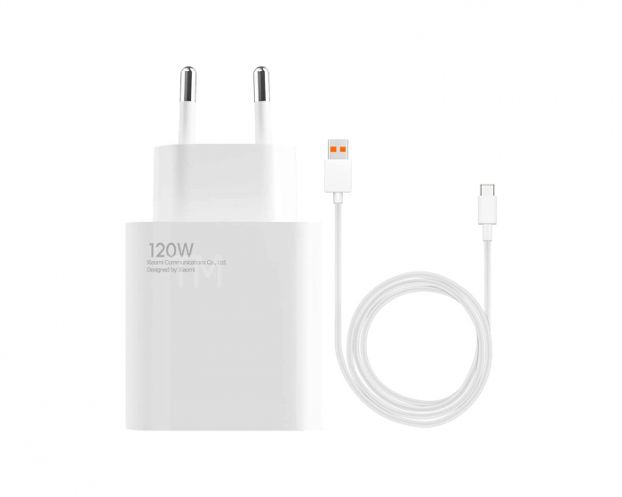 Xiaomi Charging Combo EU - 120W USB Oplader & USB-C Kabel 1m - Hvid