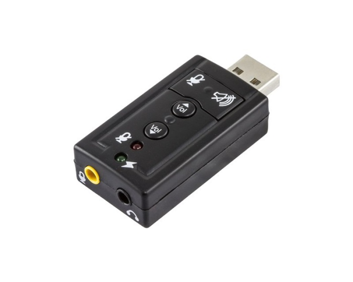 Deltaco USB Lydkort 7.1 2x 3,5mm