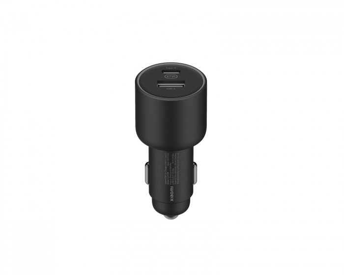 Xiaomi Mi 67W Dual-Port Car Charger (USB-A + Type-C) - Sort Hurtig Oplader til Bil