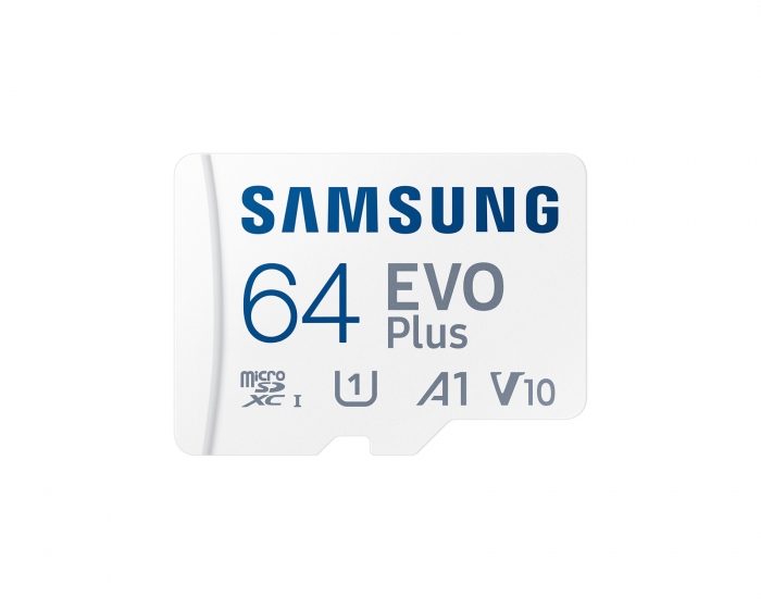 Samsung EVO Plus microSDXC 64GB & SD adapter - Hukommelsekort