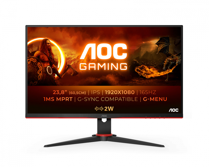 AOC 24G2SPU 24” Gamingskærm LED 165Hz 1ms IPS FHD