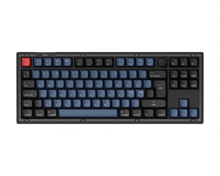 Keychron V3 QMK TKL RGB Knob Hotswap Tastatur - Frosted Black [K Pro Red]