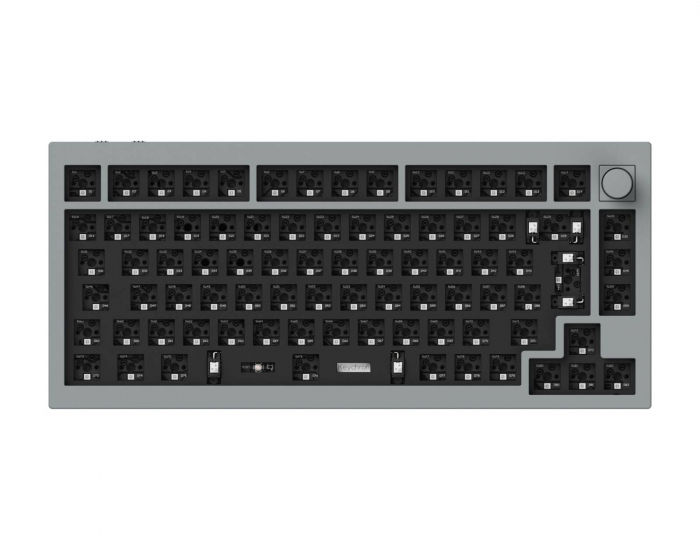 Keychron Q1 Pro QMK 75% ISO Barebone Hotswap Trådløs Tastatur - Silver Grey