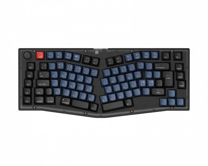 Keychron V10 QMK 75% RGB Knob Hotswap Tastatur - Frosted Black [K Pro Red]