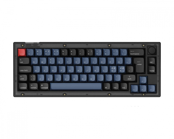 Keychron V2 QMK 65% RGB Knob Hotswap Tastatur - Frosted Black [K Pro Brown]