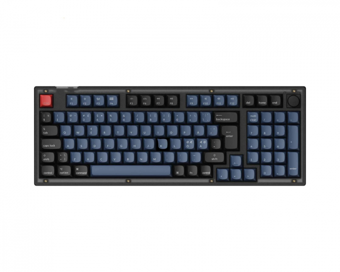 Keychron V5 QMK 96% RGB Knob Hotswap Tastatur - Frosted Black [K Pro Red]