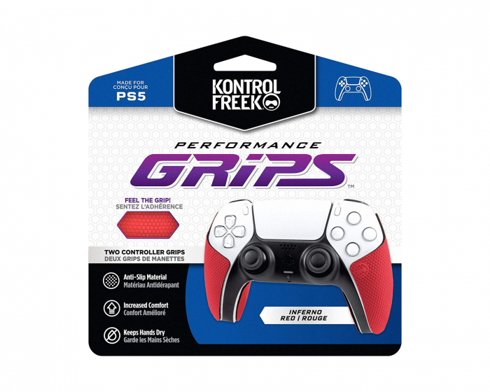 KontrolFreek Performance Grips Inferno Red - PS5