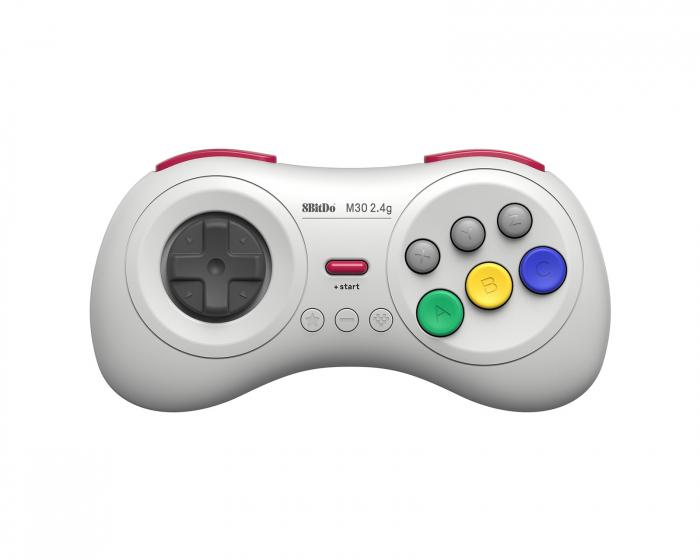 8Bitdo M30 2.4G Wireless Gamepad - Trådløs Controller - Hvid