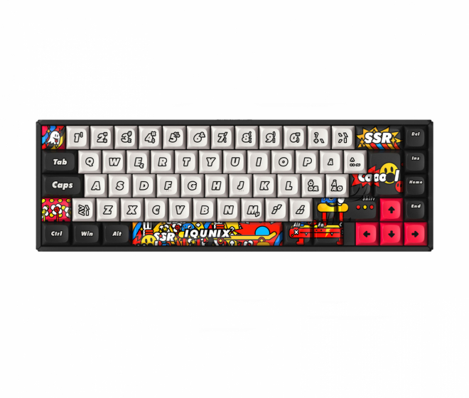 IQunix F65 Graffiti Dagbog 65% Trådløst Hotswap RGB Tastatur [TTC Holy Panda]