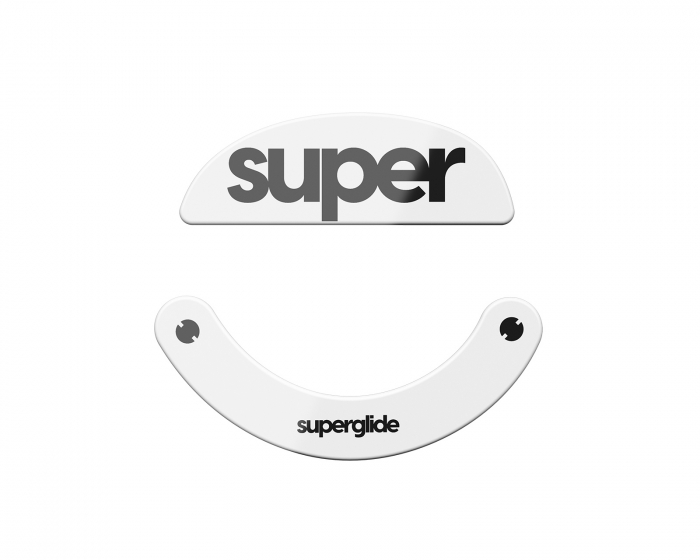 Superglide Version 2 Glas Skates til Pulsar Xlite/V2/V2 Mini/V3 Wireless - Hvid