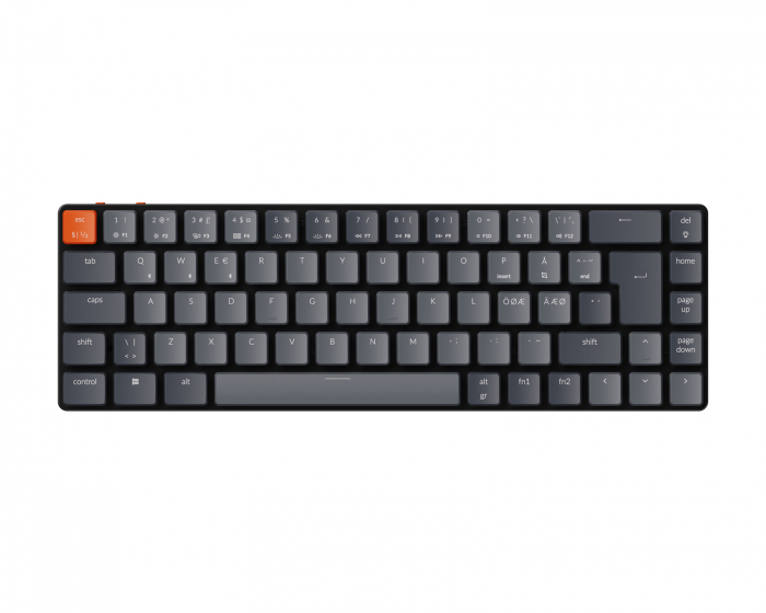 Keychron K7 Low Profile Hotswap Trådløst Tastatur RGB Aluminium [K Optical Red]