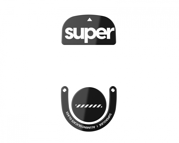 Superglide Version 2 Glass Skates til Logitech G Pro X Superlight 2 - Sort
