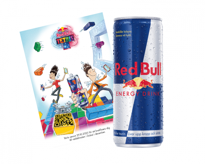 Red Bull Gratis vare! - Energidrik, 250 ml, Original + Red Bull Flyer