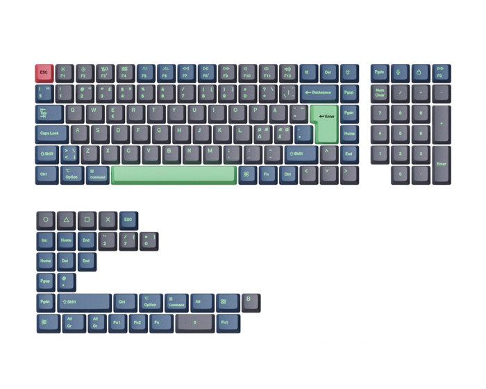 Keychron OEM Dye-Sub PBT Keycap Set - Hacker Full Set Nordic