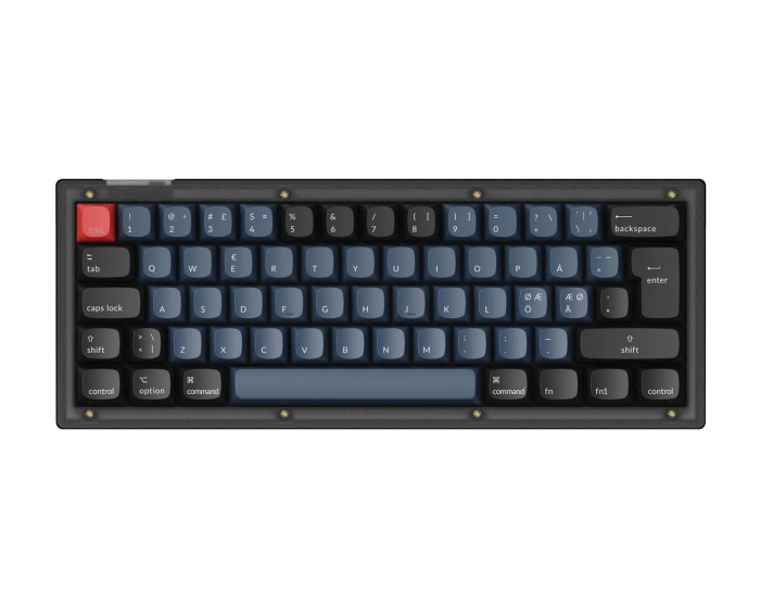 Keychron V4 QMK 60% ISO RGB Hotswap Tastatur - Frosted Black [K Pro Red]