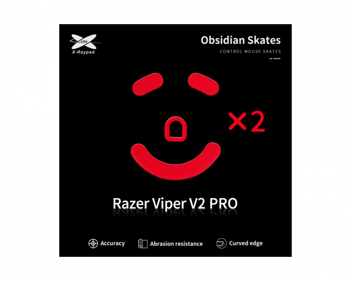 X-raypad Obsidian Mouse Skates til Razer Viper V2 PRO