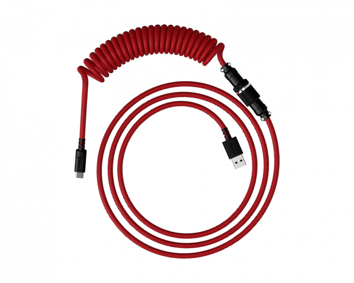 HyperX USB-C Coiled Cable - Rød / Sort
