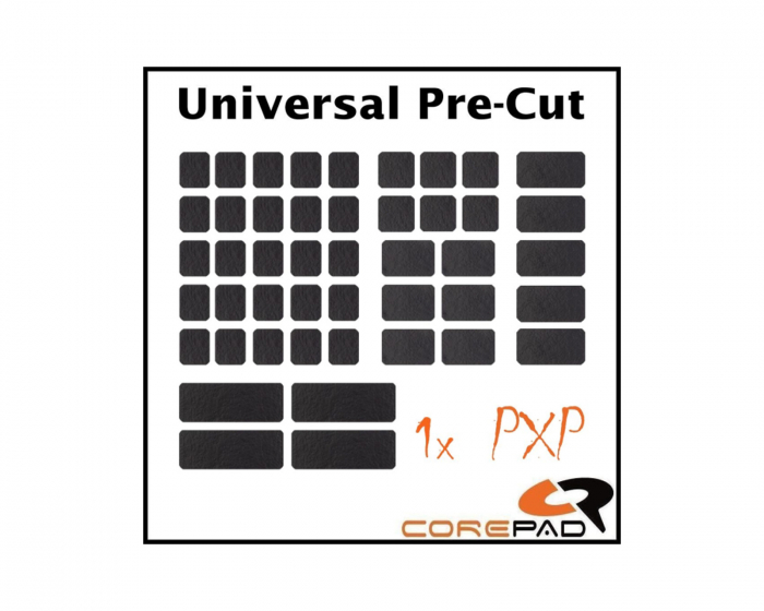 Corepad PXP Universal Pre-Cut Grips til Tastatur og Mus - Black