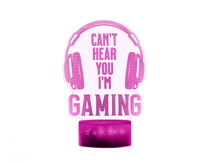 MaxCustom 3D Nattelys - Can't Hear You I'm Gaming