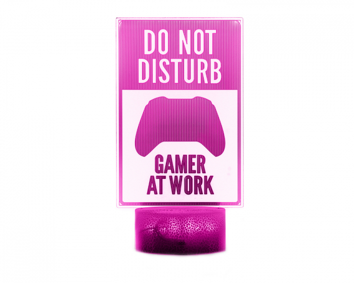 MaxCustom 3D Nattelys - Do Not Disturb, Gamer at Work