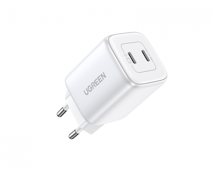 UGREEN Nexode Mini 45W Dual USB-C PD Vægoplader - Hvid