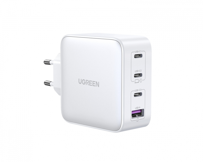 UGREEN Nexode 100W USB-C PD GaN - 4-Port Vægoplader - Hvid