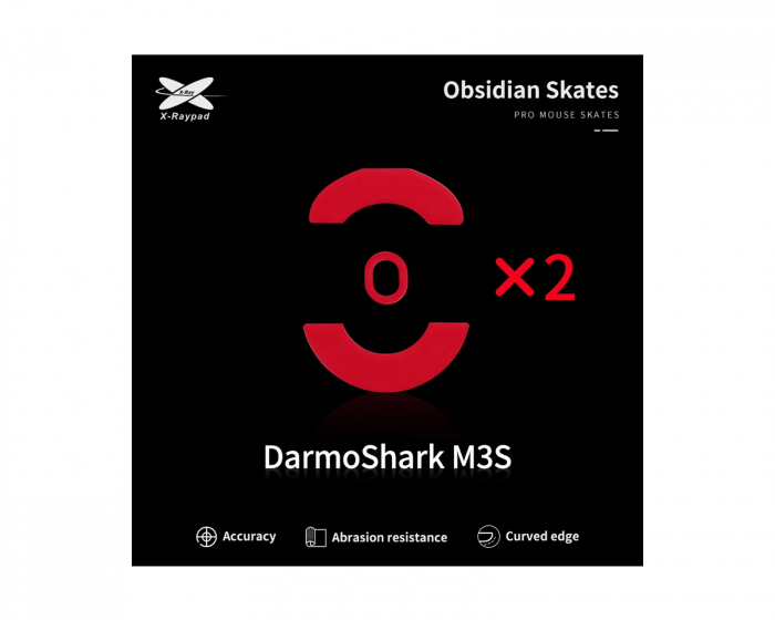 X-raypad Obsidian Mouse Skates til DarmoShark M3S