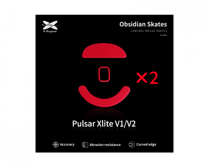 X-raypad Obsidian Mouse Skates til Pulsar Xlite V1/V2/V3