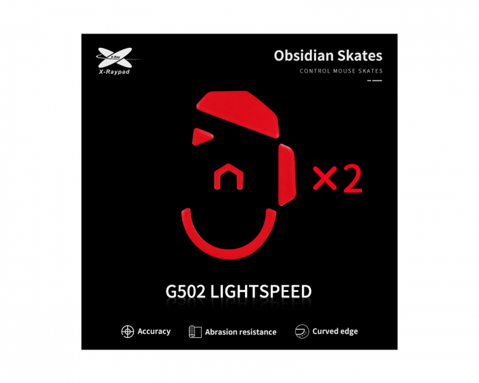 X-raypad Obsidian Mouse Skates til Logitech G502 Lightspeed