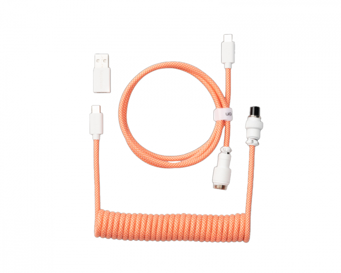 Keychron Custom Coiled Aviator Kabel USB-C - Pink/Orange
