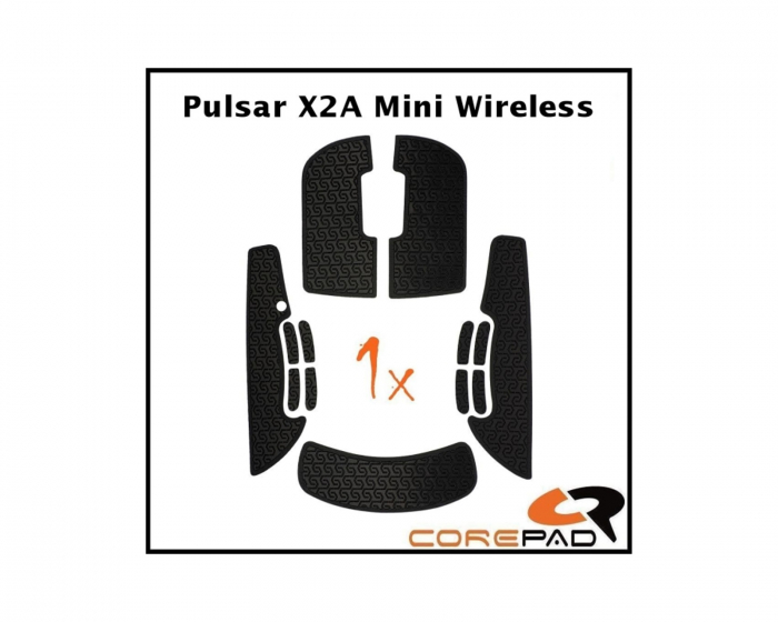 Corepad Soft Grips til Pulsar X2A Mini Wireless - Sort