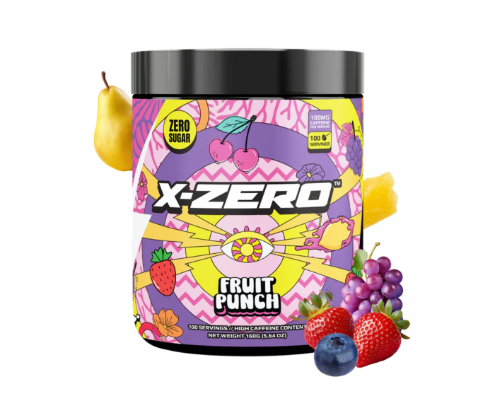 X-Gamer X-Zero Fruit Punch - 100 Portioner