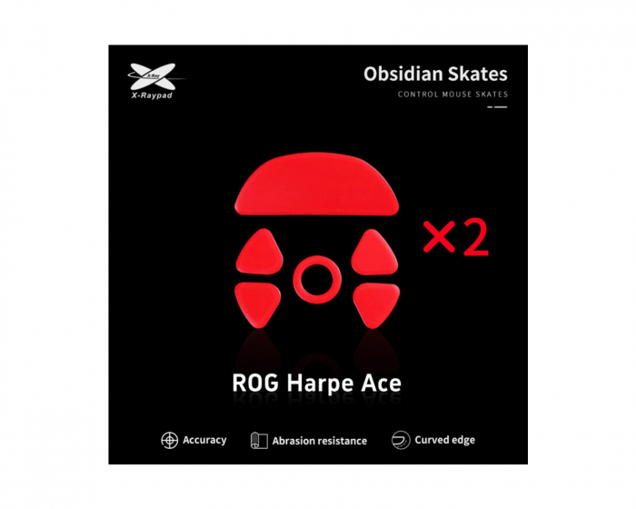 X-raypad Obsidian Mouse Skates til ROG Harpe Ace