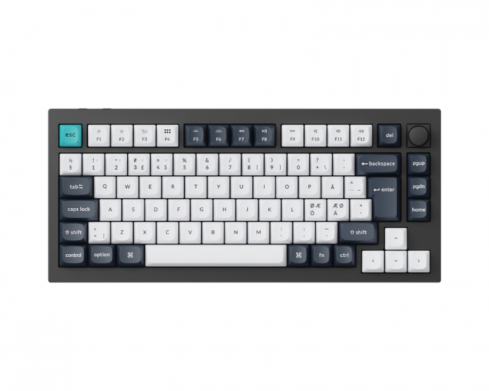 Keychron V1 Max 75% QMK/VIA RGB Hotswap Trådløs Tastatur [Gateron Jupiter Red] - ISO