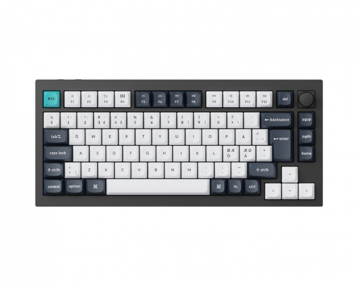 Keychron V1 Max 75% QMK/VIA RGB Hotswap Trådløs Tastatur [Gateron Jupiter Brown] - ISO