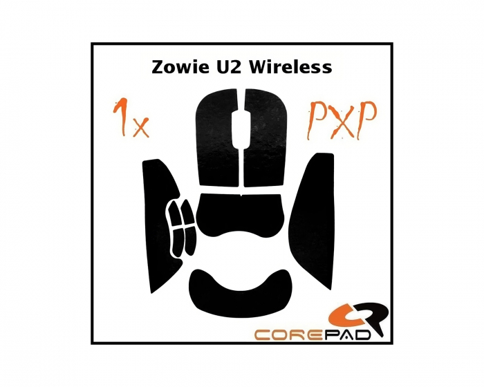 Corepad PXP Grips til ZOWIE U2 - Sort