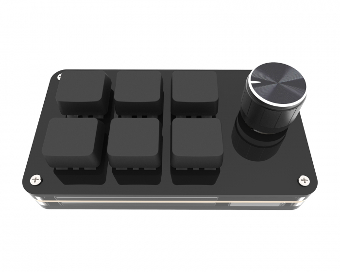 MaxMount 6-Key RGB Mini Mekanisk Keypad med Knob - Sort