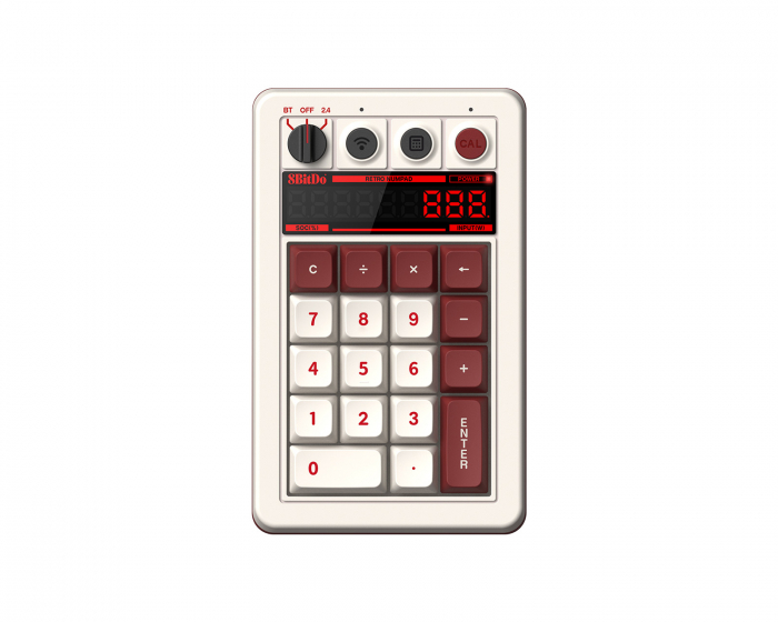 8Bitdo Retro 18 Mechanical Numpad - Trådløs Numpad - Fami Edition