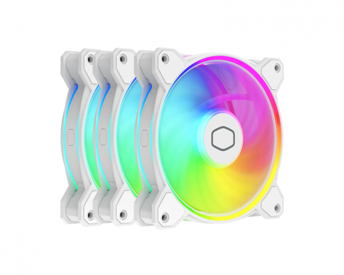 Cooler Master MasterFan MF120 Halo2 3-pack - Hvid
