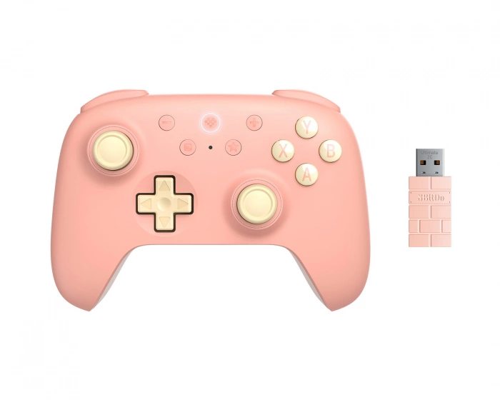 8Bitdo Ultimate 2C 2.4G Trådløs Controller Hall Effect - Peach