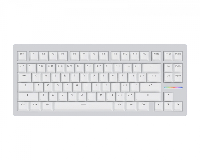Wooting 80HE 80% Tastatur Zinc Alloy Hvid - ANSI
