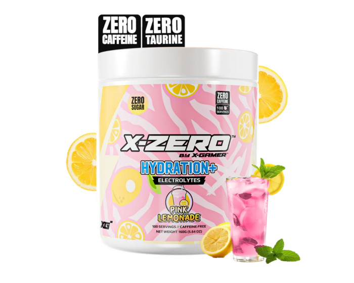 X-Gamer X-Zero Hydration+ Pink Lemonade - 100 Portioner