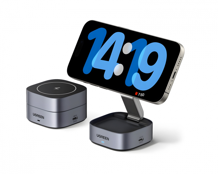 UGREEN Qi 3-i-1 MagSafe Trådløs Oplader med USB-C-port