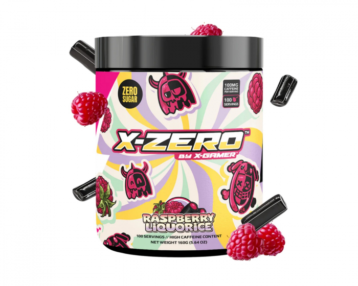 X-Gamer X-Zero Raspberry Liquorice - 100 Portioner