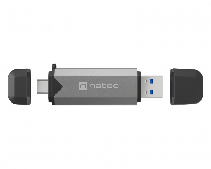 Natec Scarab 3 Kortlæser SD/MICRO SD USB 3.1 (USB-A & USB-C) - Sort