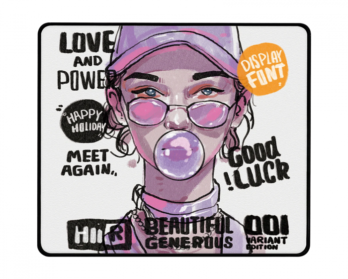 Owepowe Rapper Girl - Gaming Musemåtte - XL