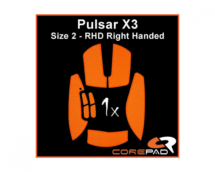 Corepad Soft Grips for Pulsar X3 RHD - Orange