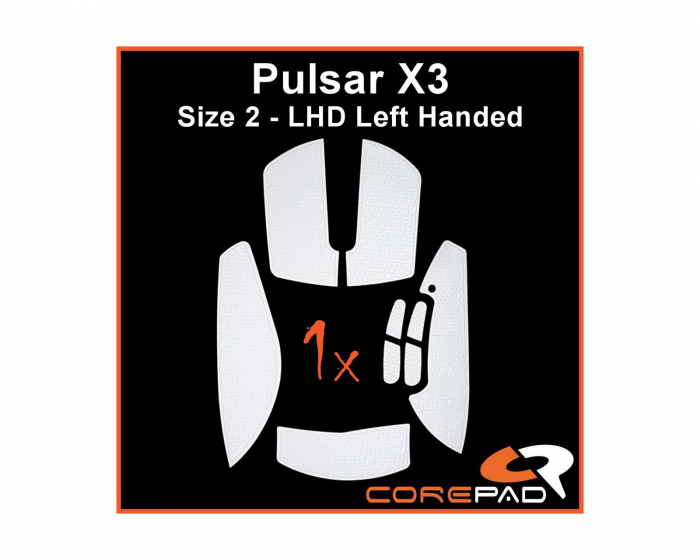 Corepad Soft Grips for Pulsar X3 LHD - Hvid