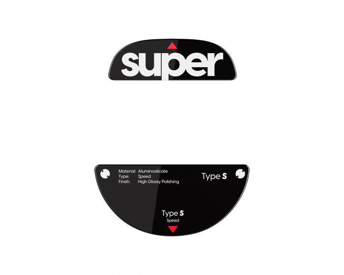 Superglide Glas Skates Type-S til Pulsar TenZ Signature Edition - Sort